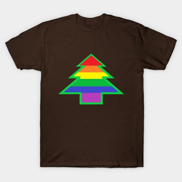 Homosexual/Homoromantic/Gay/Rainbow Pride: Christmas Tree T-Shirt by DisneyFanatic23